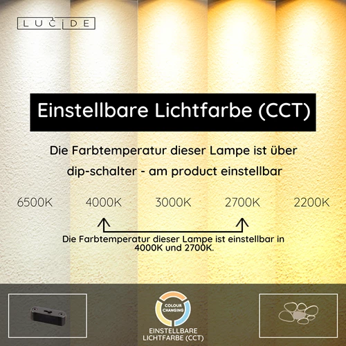 Lucide SAMLING - Deckenleuchte - LED Dim. - CCT - 1x72W 2700K/4000K - Taupe - USP
